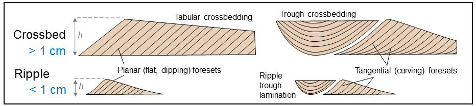 Crossbeds and ripples